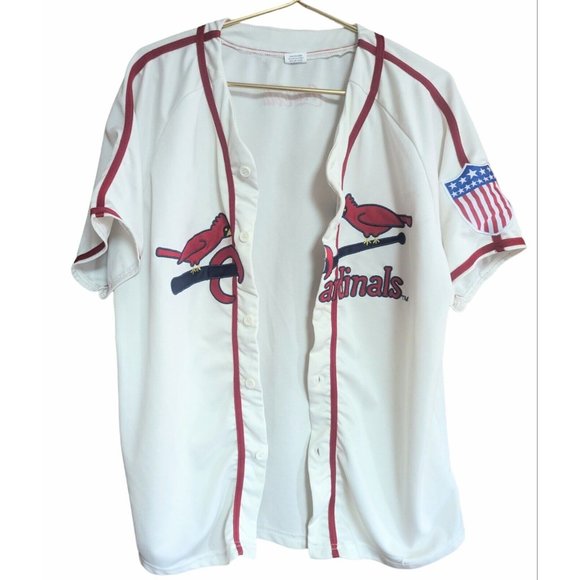 Vintage Style St Louis Cardinals MLB Baseball Stitched Jersey Mens XL SGA READ - Picture 2 of 13